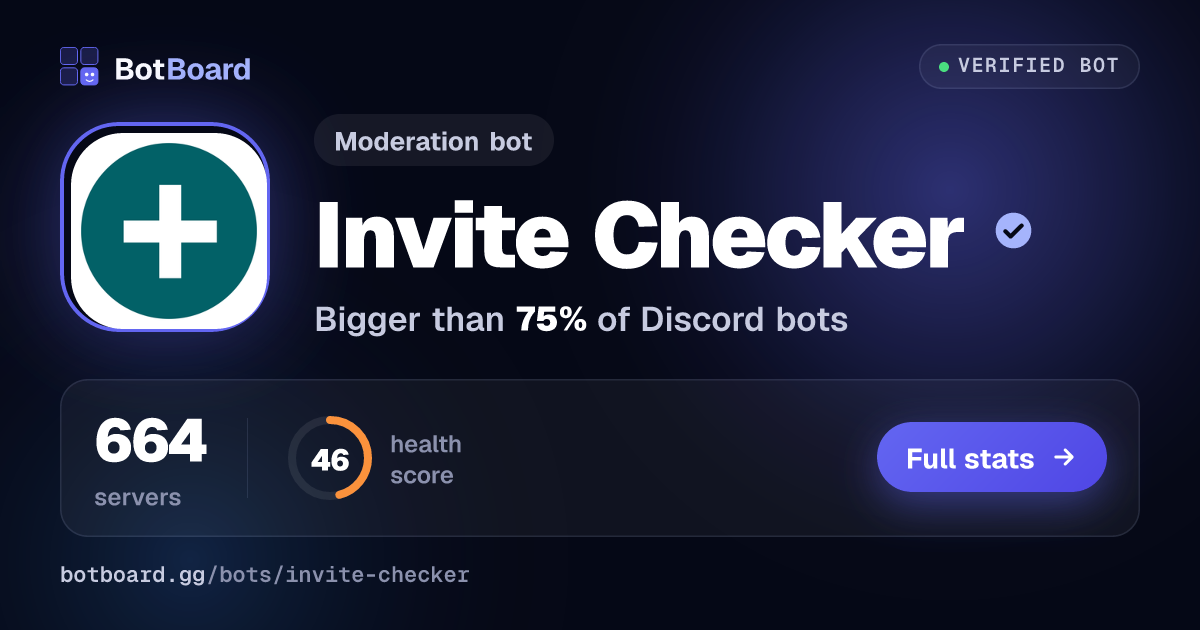 Share card for Invite Checker