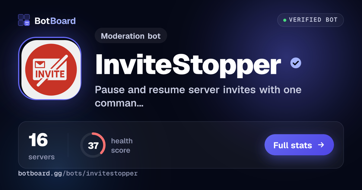 Share card for InviteStopper