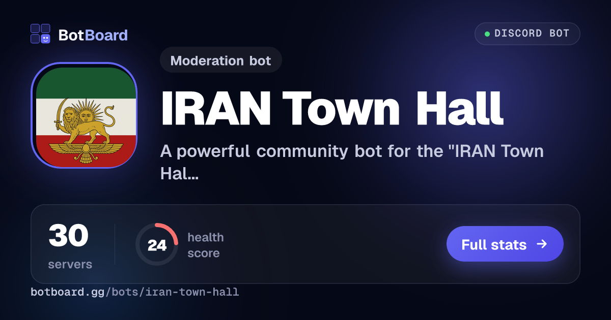 Share card for IRAN Town Hall
