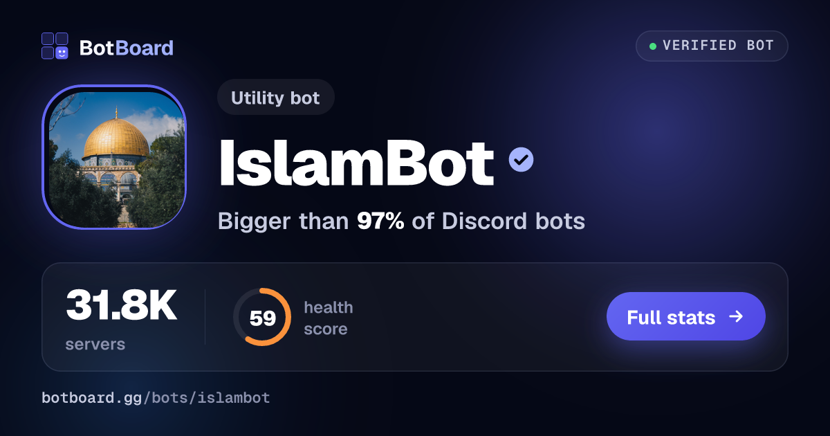 Share card for IslamBot