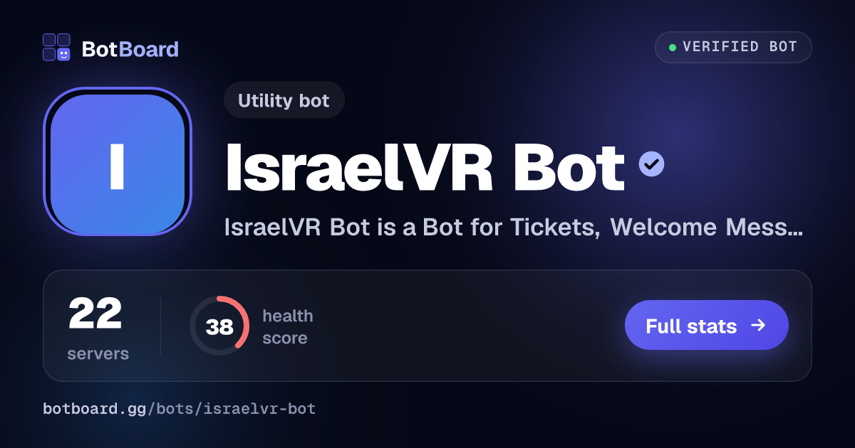 Share card for IsraelVR Bot