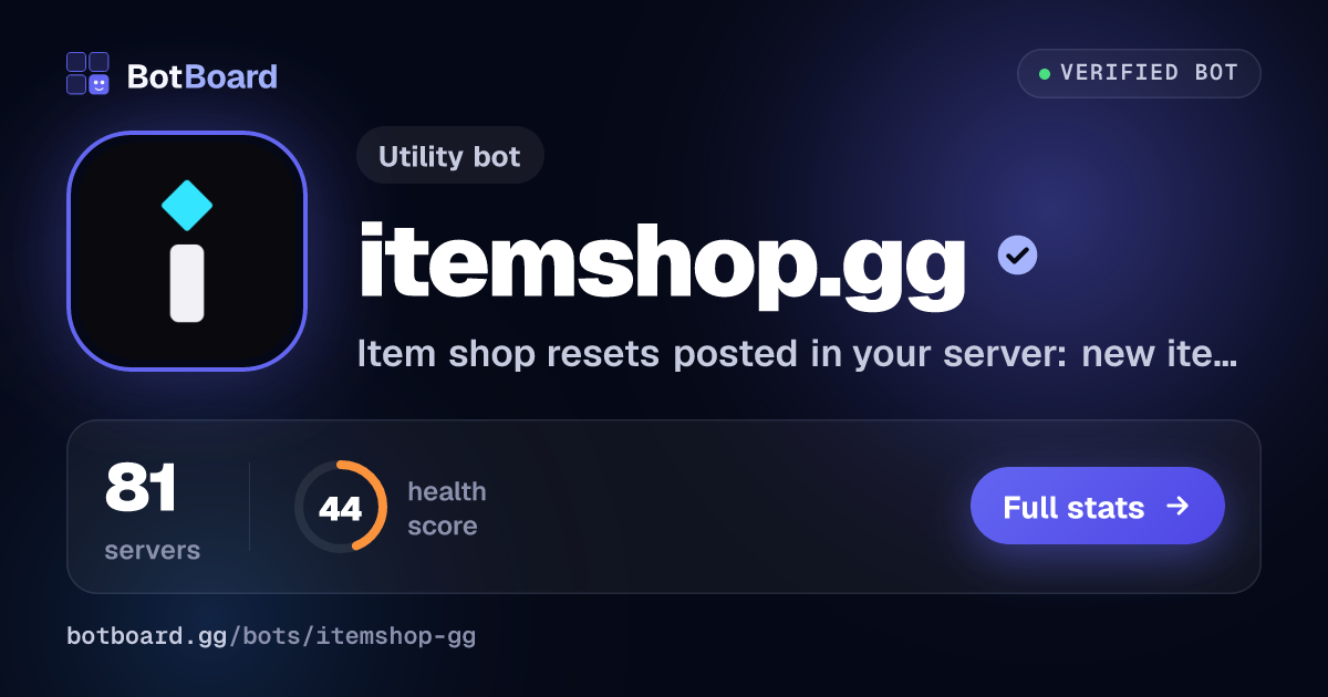 Share card for itemshop.gg
