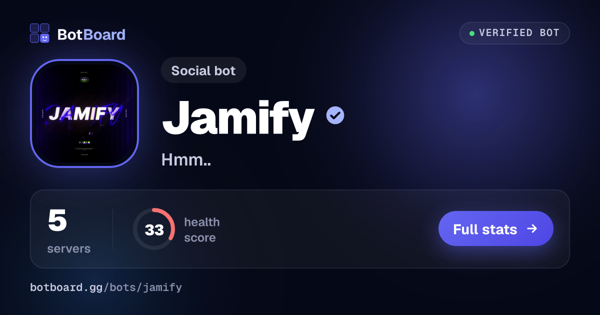 Share card for Jamify