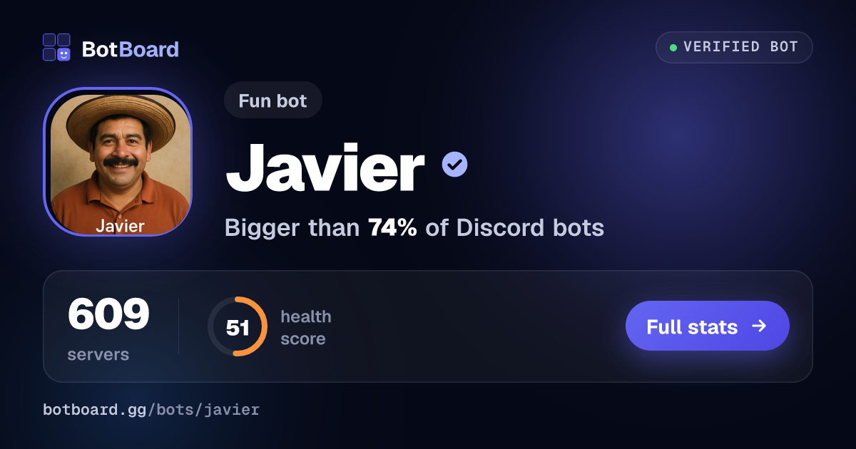 Share card for Javier
