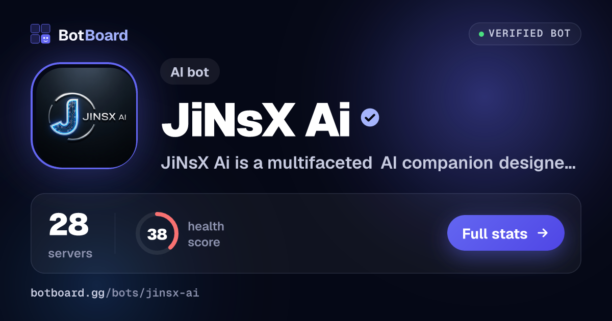 Share card for JiNsX Ai