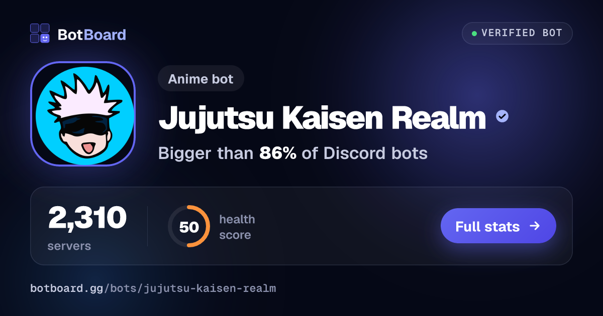 Share card for Jujutsu Kaisen Realm