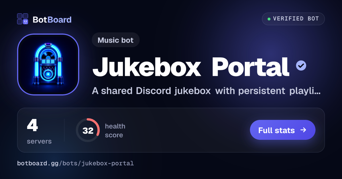Share card for Jukebox Portal