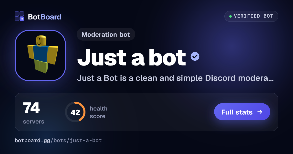 Share card for Just a bot