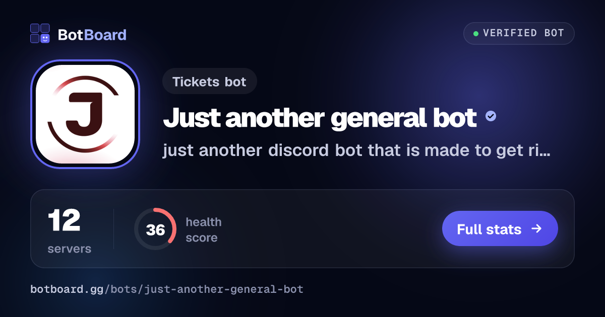 Share card for Just another general bot