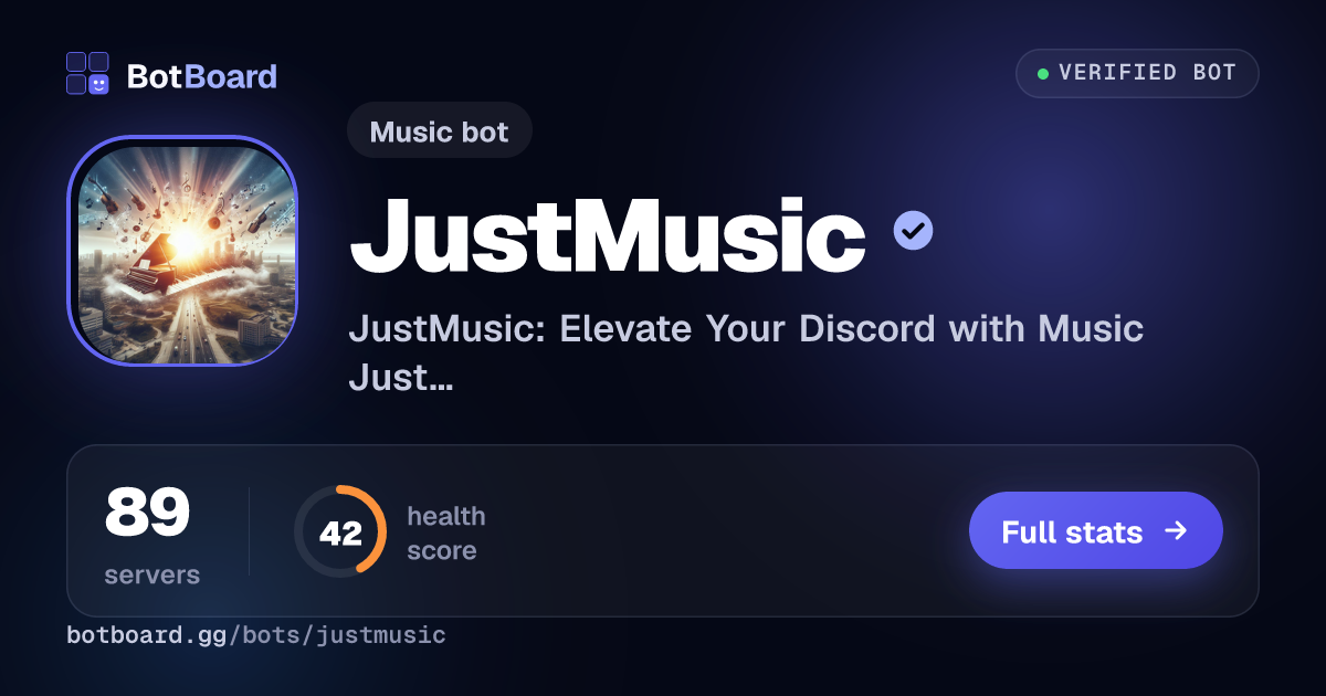 Share card for JustMusic