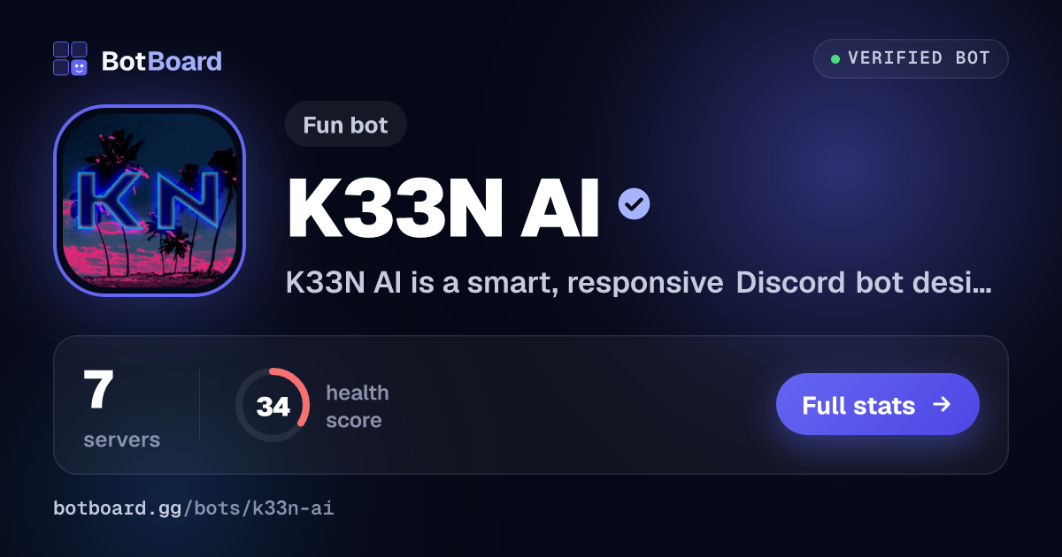 Share card for K33N AI
