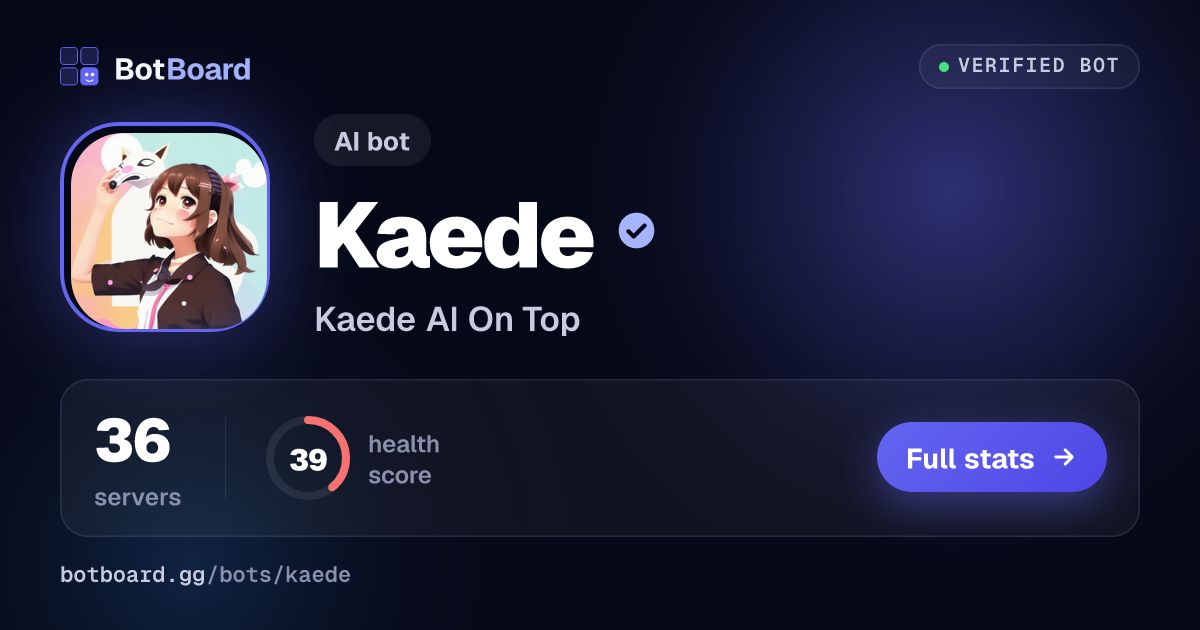 Share card for Kaede