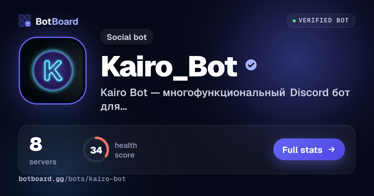 Share card for Kairo_Bot