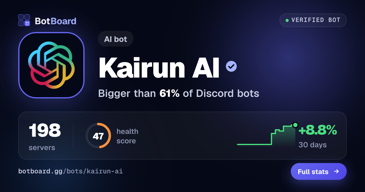 Share card for Kairun AI