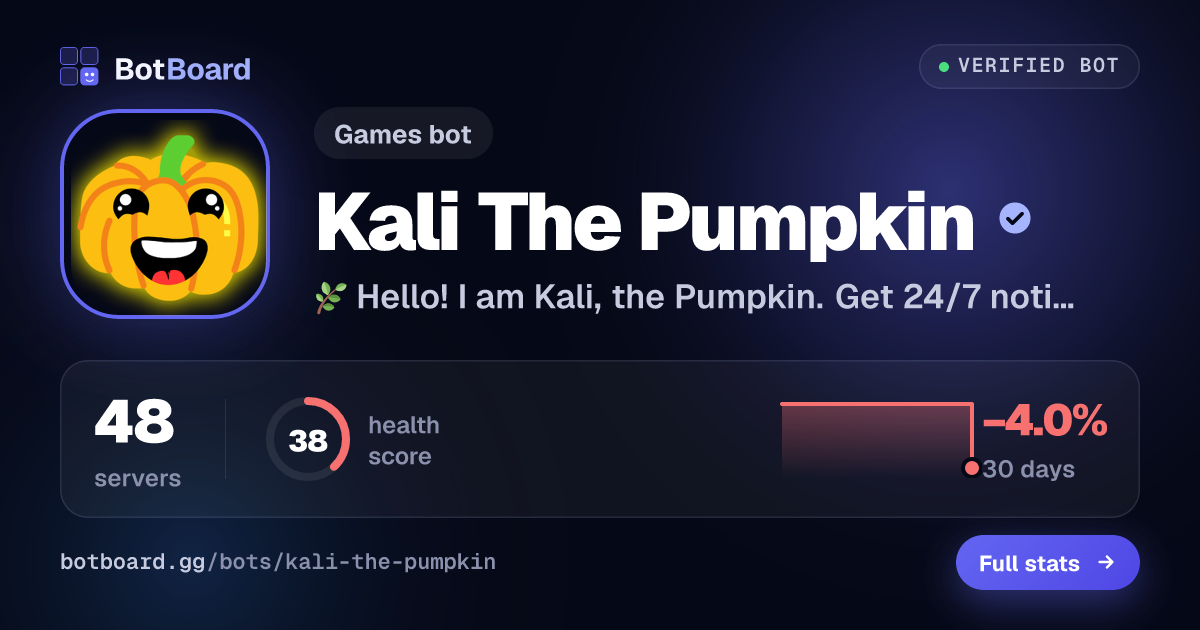 Share card for Kali The Pumpkin