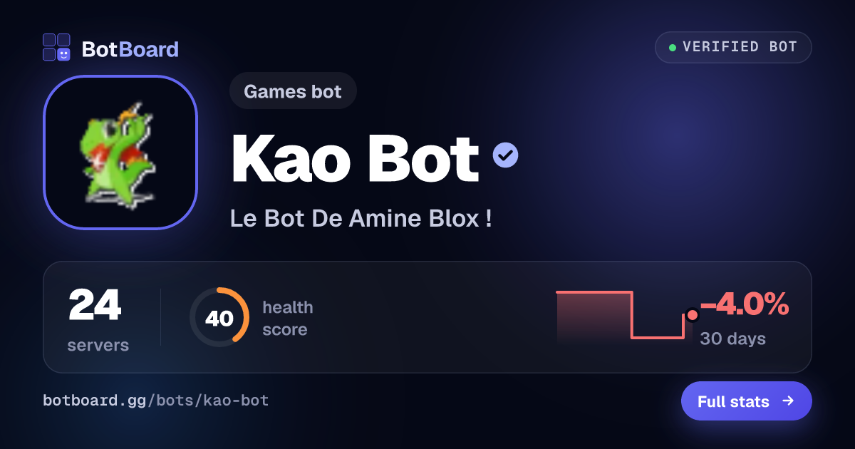 Share card for Kao Bot