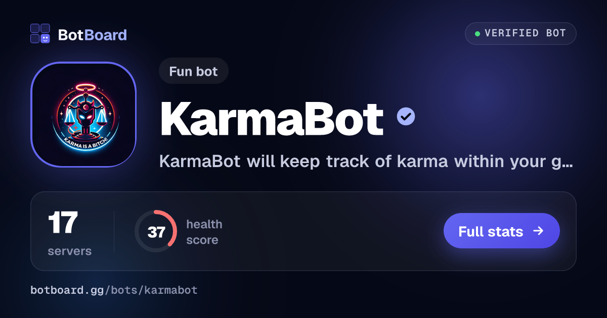 Share card for KarmaBot