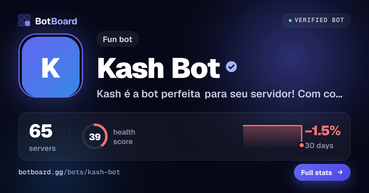 Share card for Kash Bot