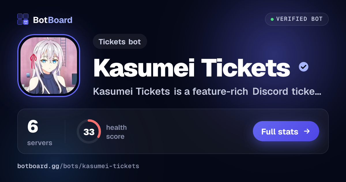 Share card for Kasumei Tickets