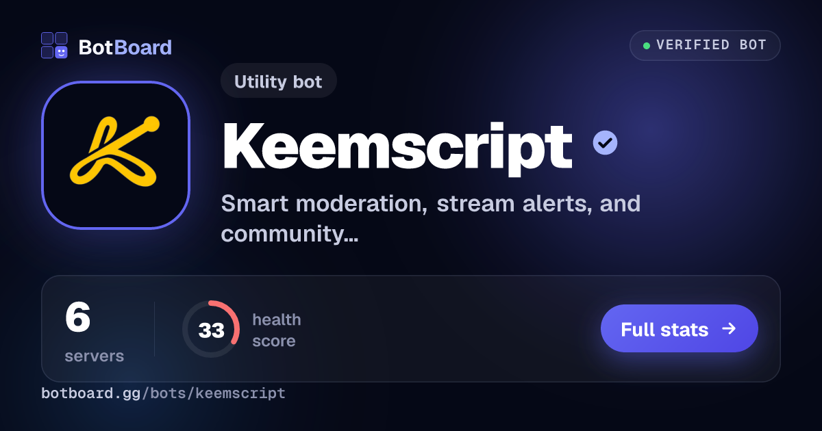 Share card for Keemscript