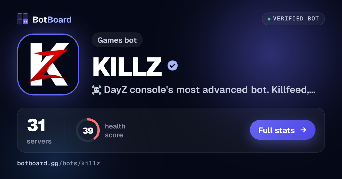 Share card for KILLZ 💀
