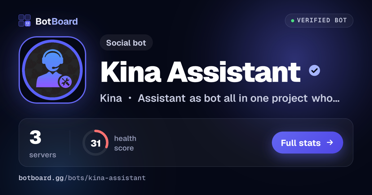Share card for Kina ・ Assistant