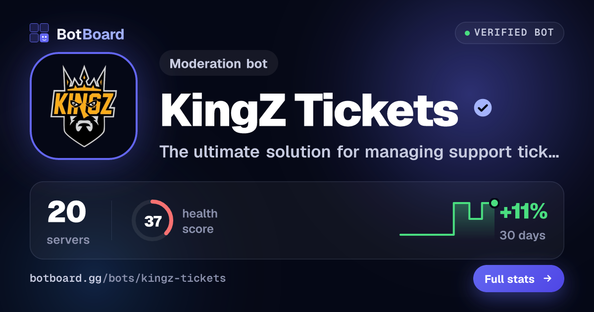 Share card for KingZ Tickets
