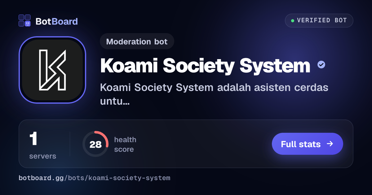 Share card for Koami Society System