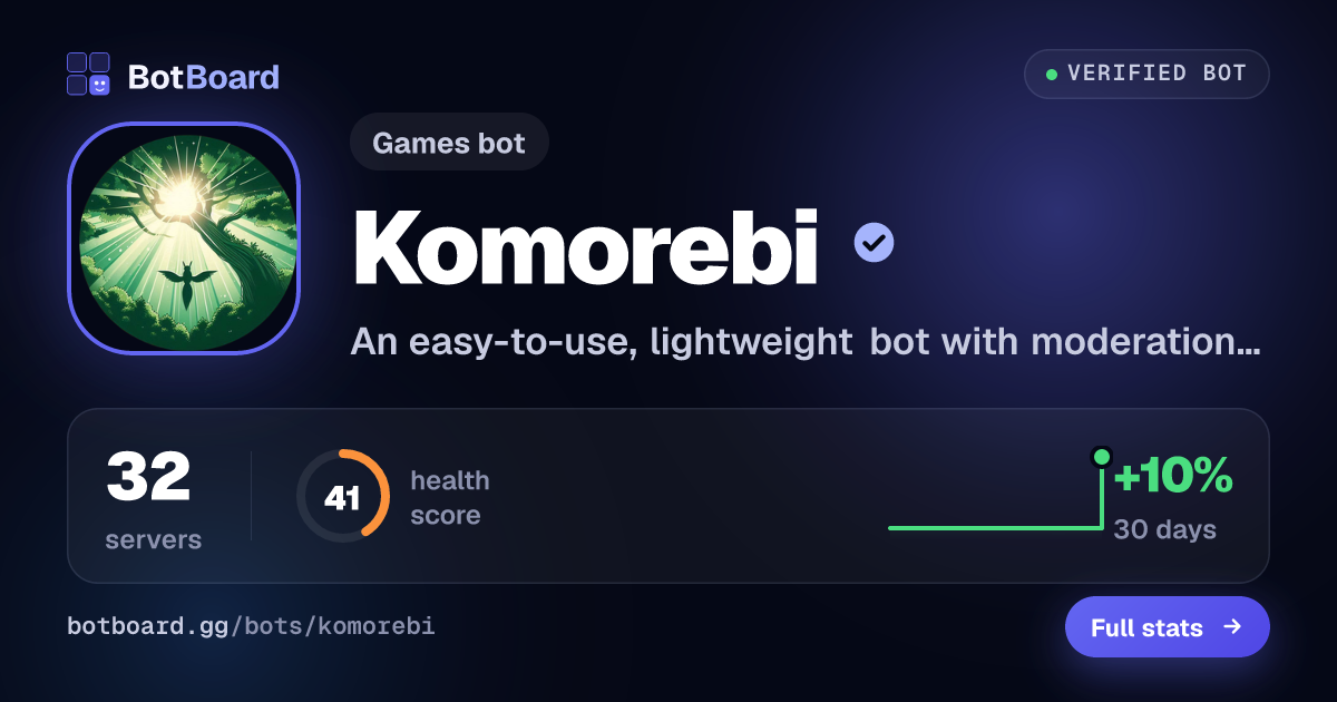 Share card for Komorebi
