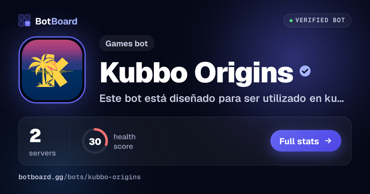 Share card for Kubbo Origins
