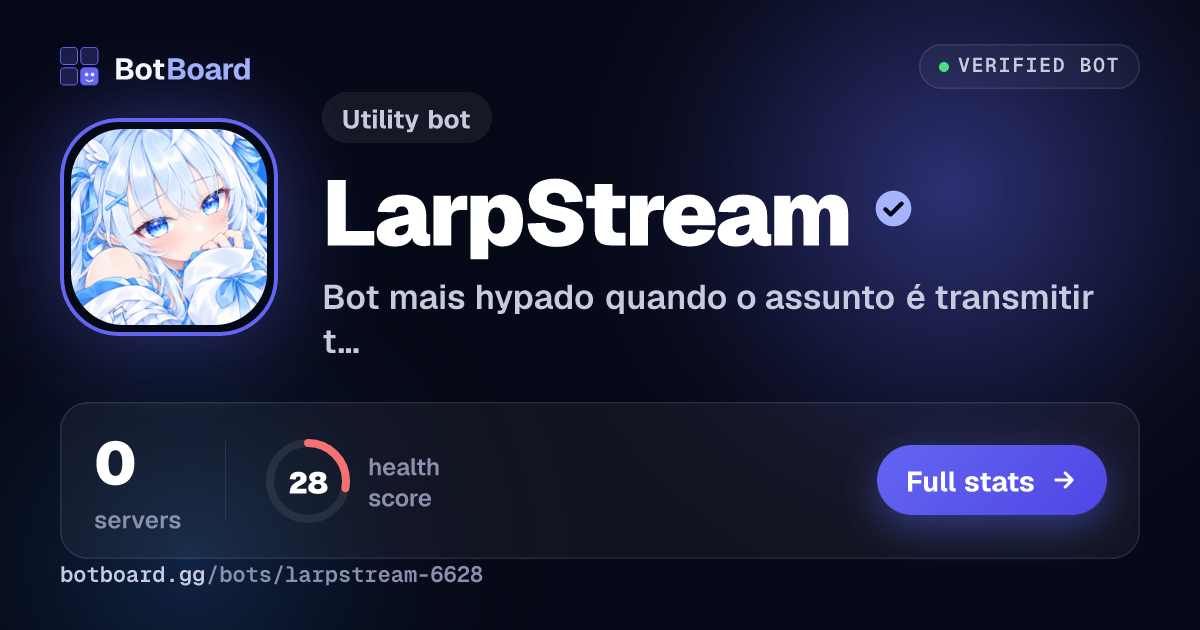 Share card for LarpStream