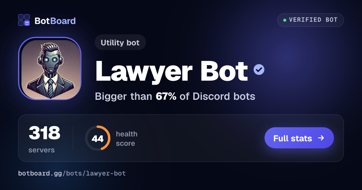 Share card for Lawyer Bot