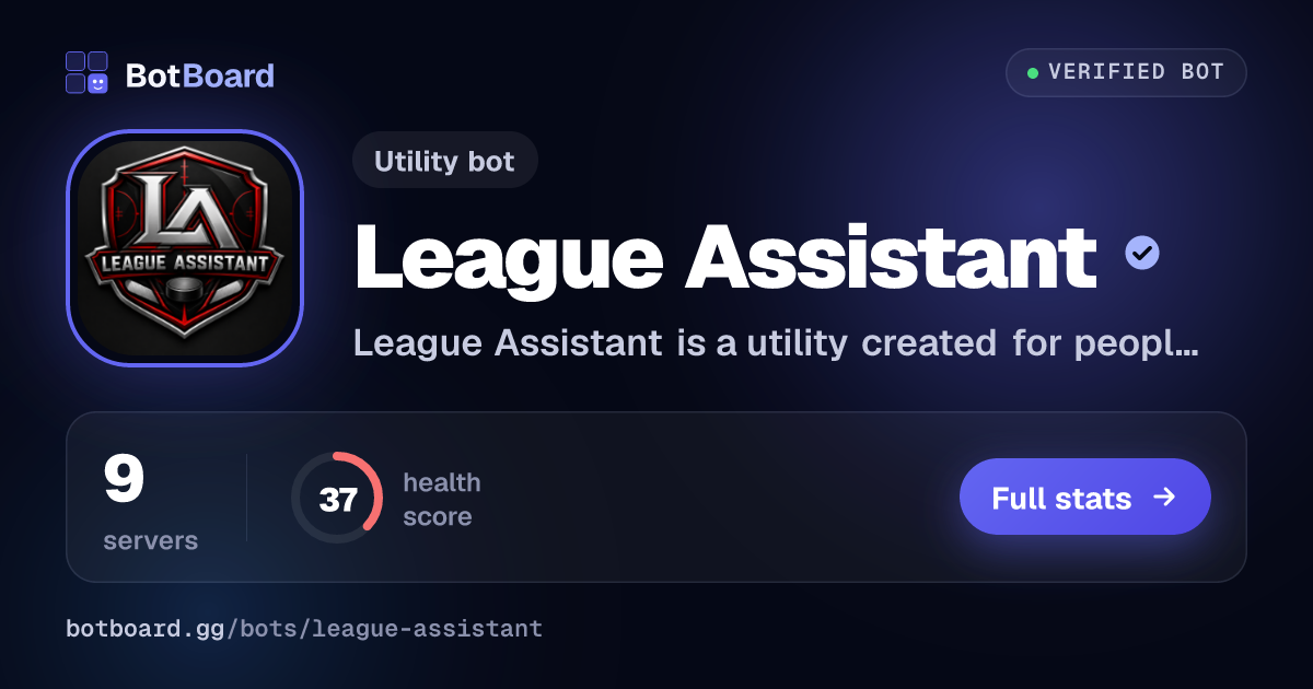 Share card for League Assistant