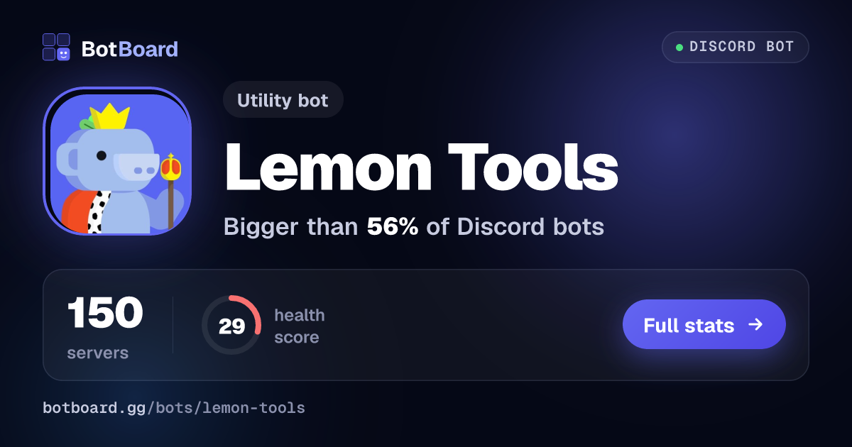 Share card for Lemon Tools