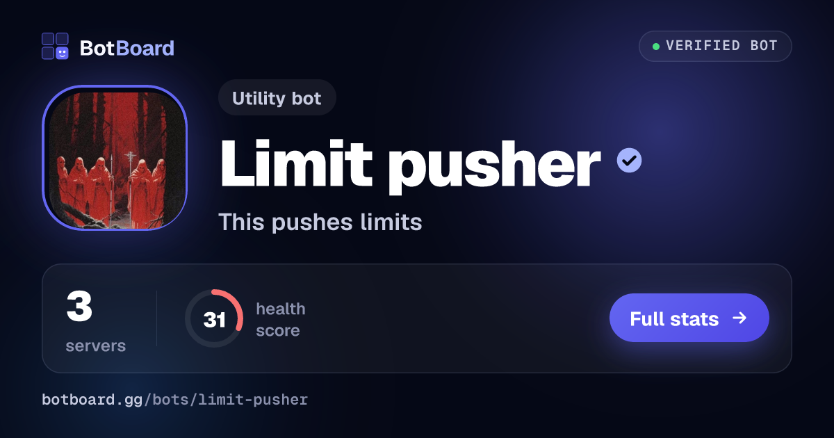 Share card for Limit pusher