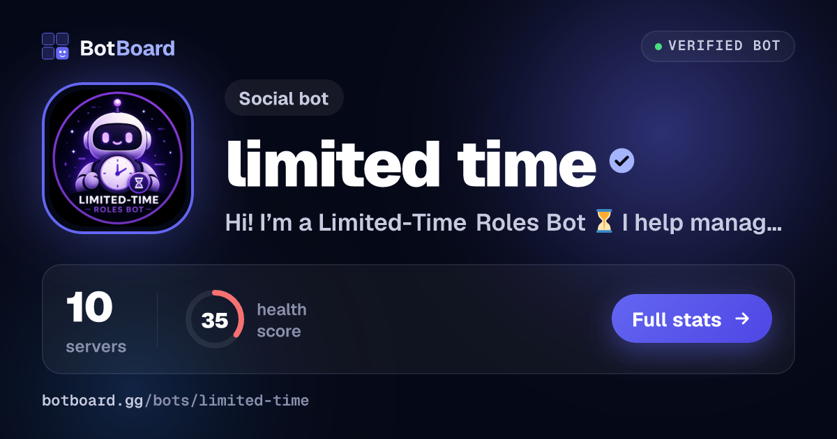 Share card for limited time