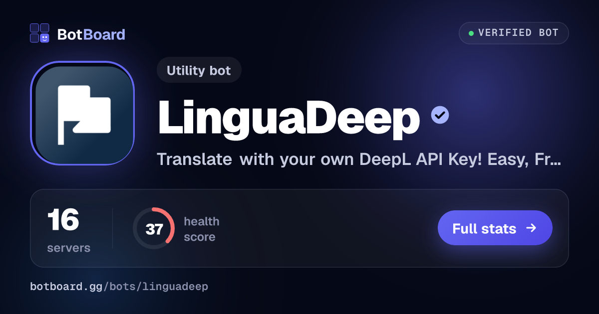 Share card for LinguaDeep