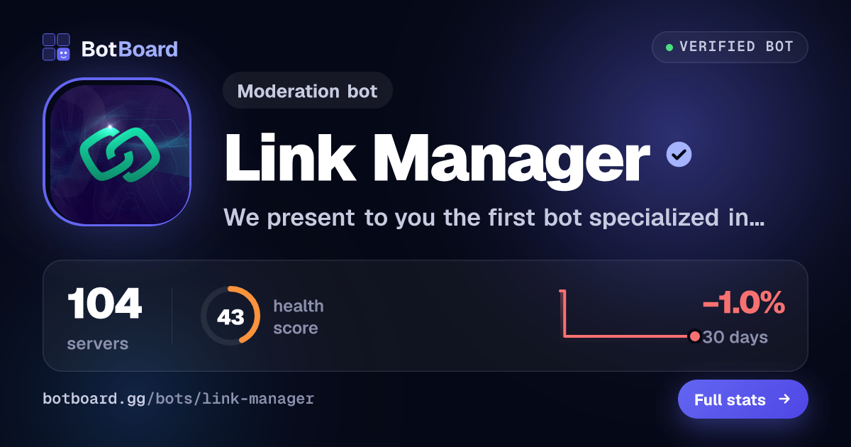 Share card for Link Manager