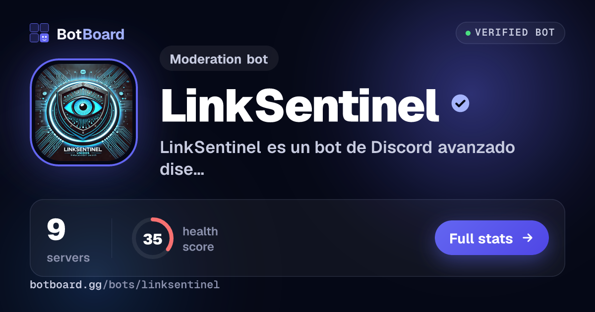 Share card for LinkSentinel