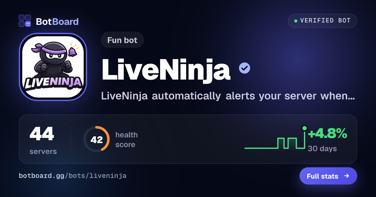 Share card for LiveNinja