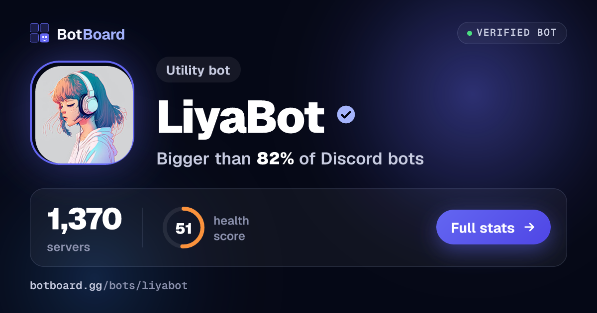 Share card for LiyaBot