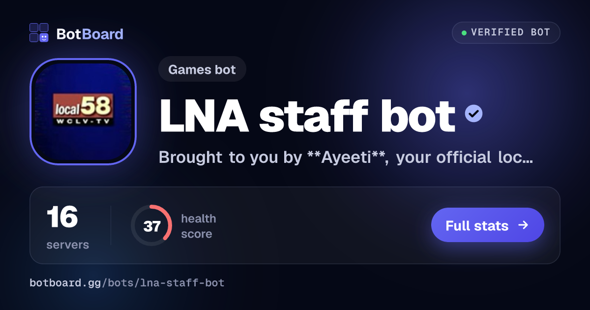 Share card for LNA staff bot