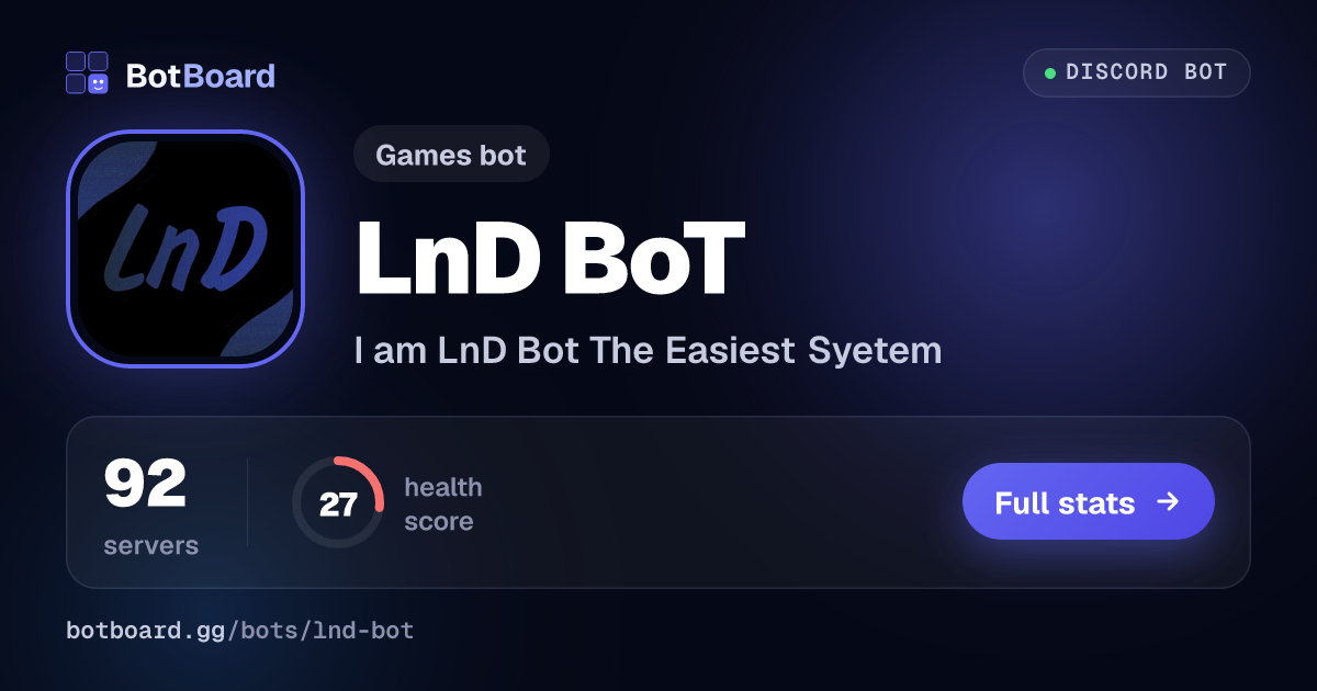 Share card for LnD BoT