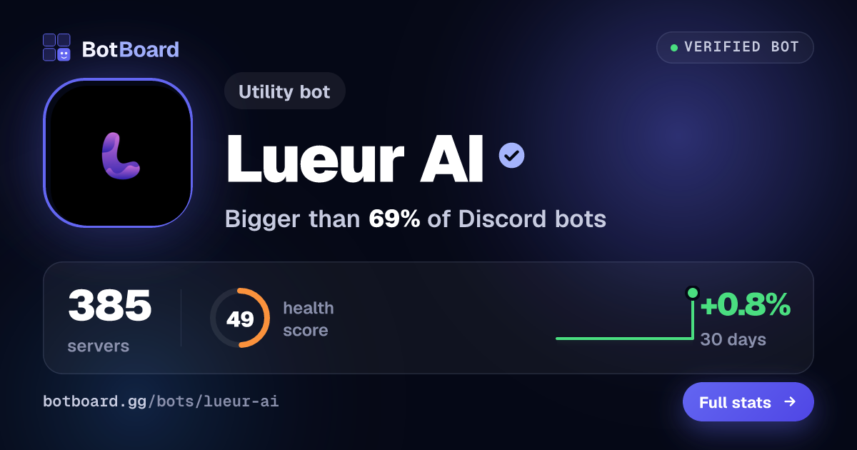 Share card for Lueur AI