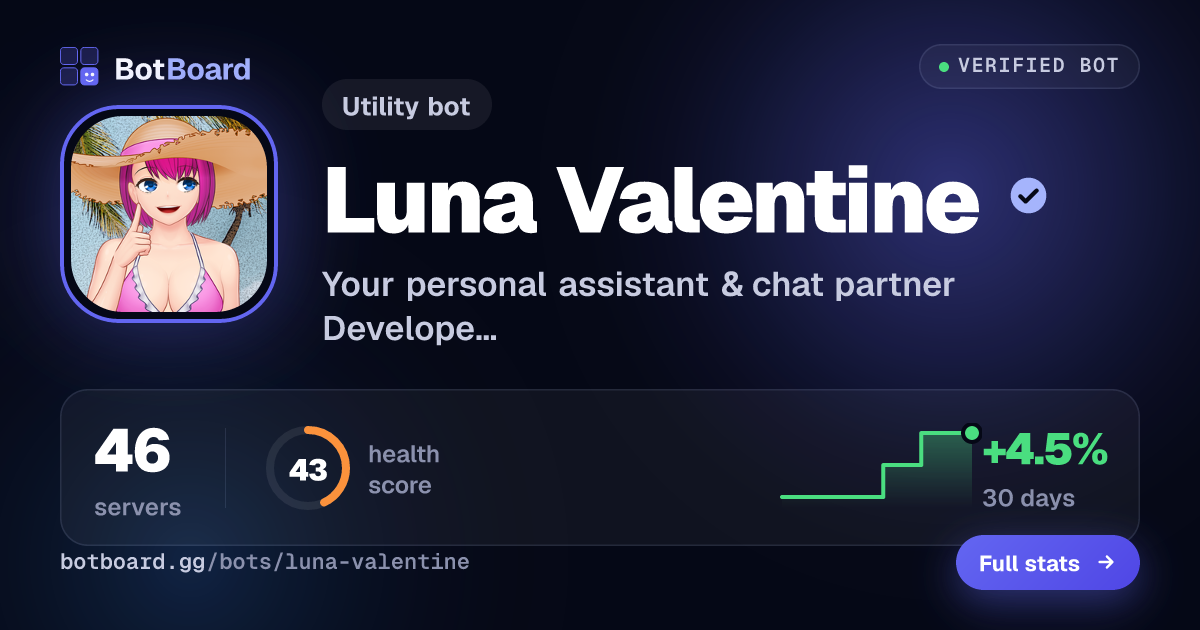 Share card for Luna Valentine