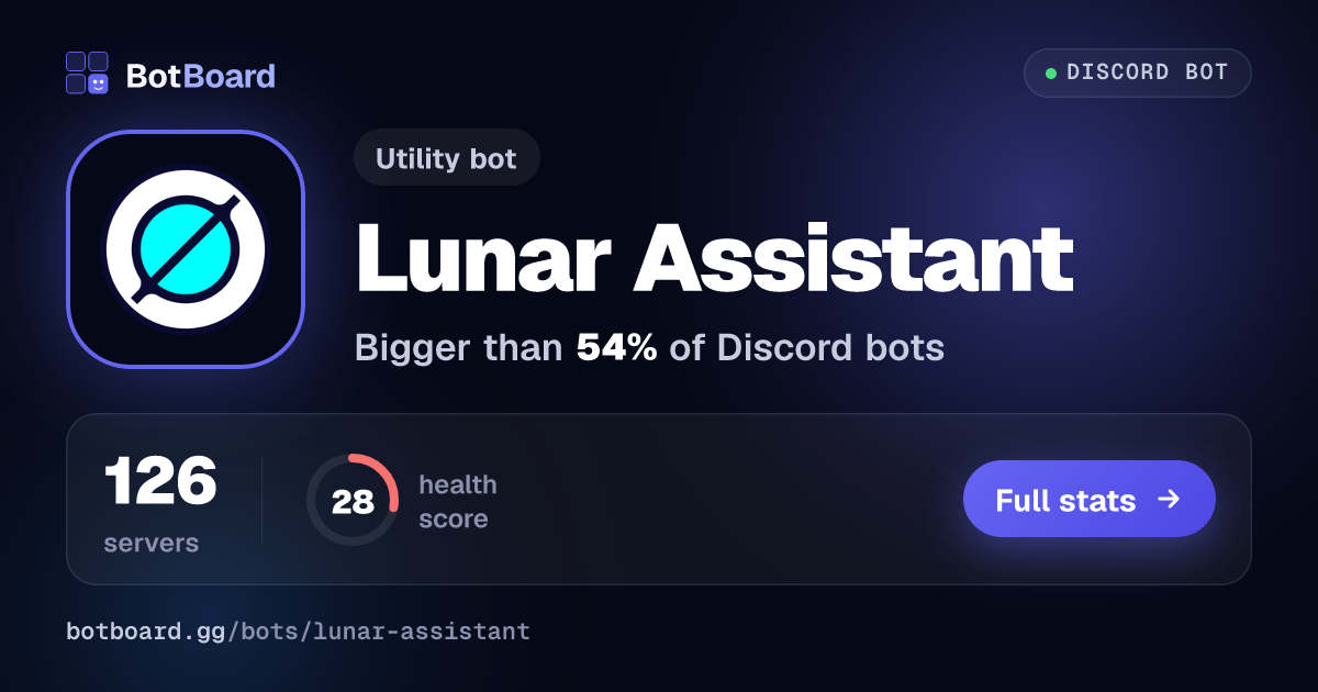 Share card for Lunar Assistant