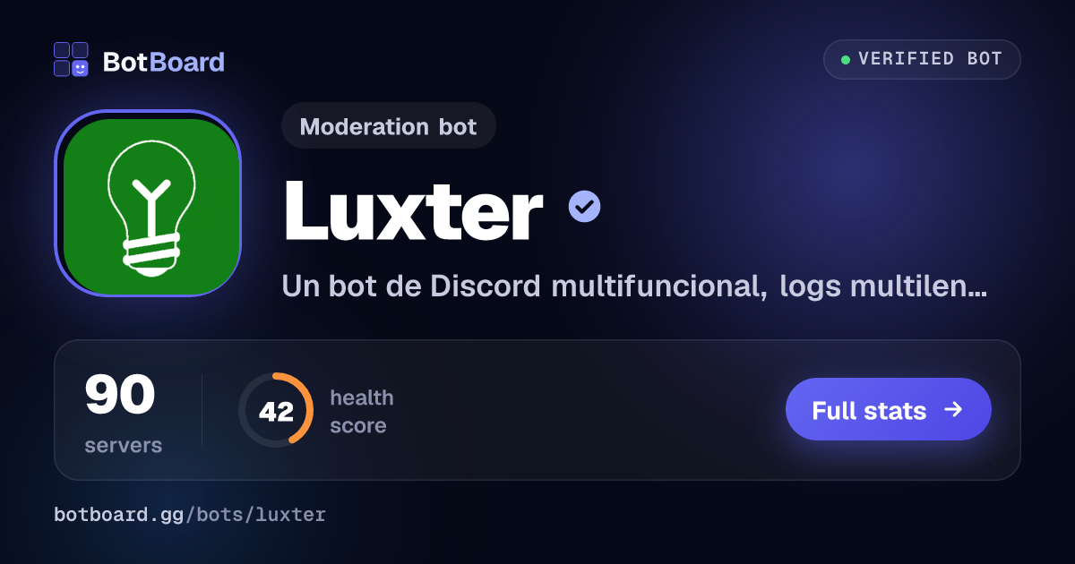 Share card for Luxter