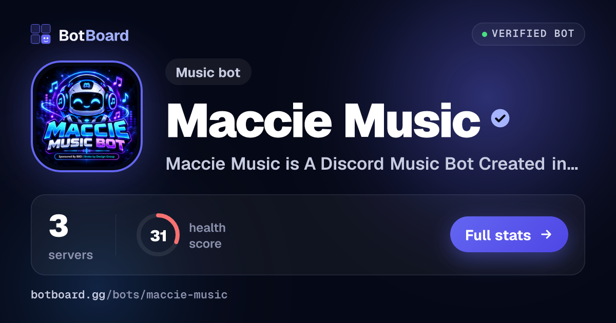 Share card for Maccie Music