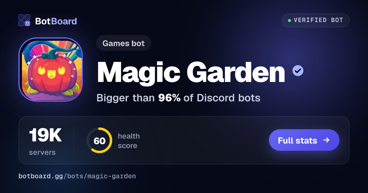 Share card for Magic Garden