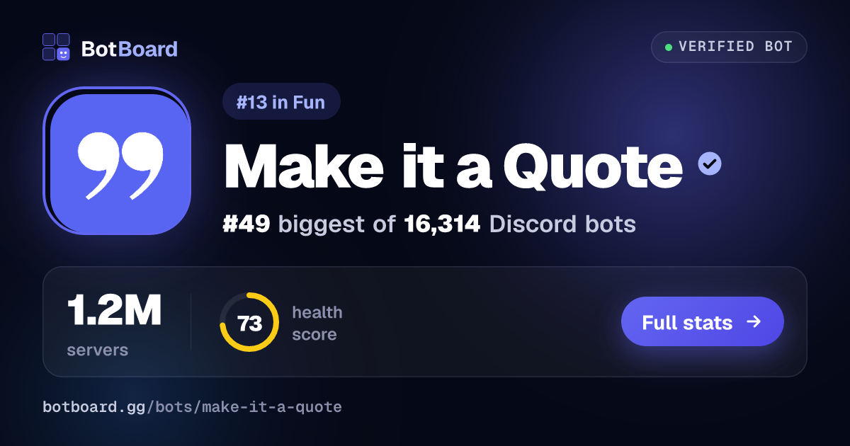 Share card for Make it a Quote